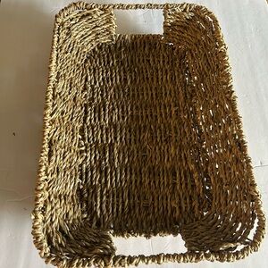 Draper James Rustic Brown Woven Basket